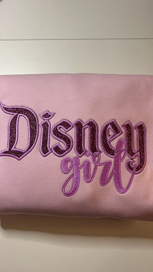 Disney girl Pink crew neck sweater