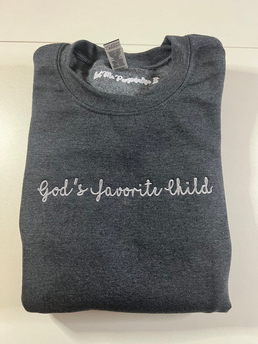 Gray on Gray Gods Favorite Child Sweater